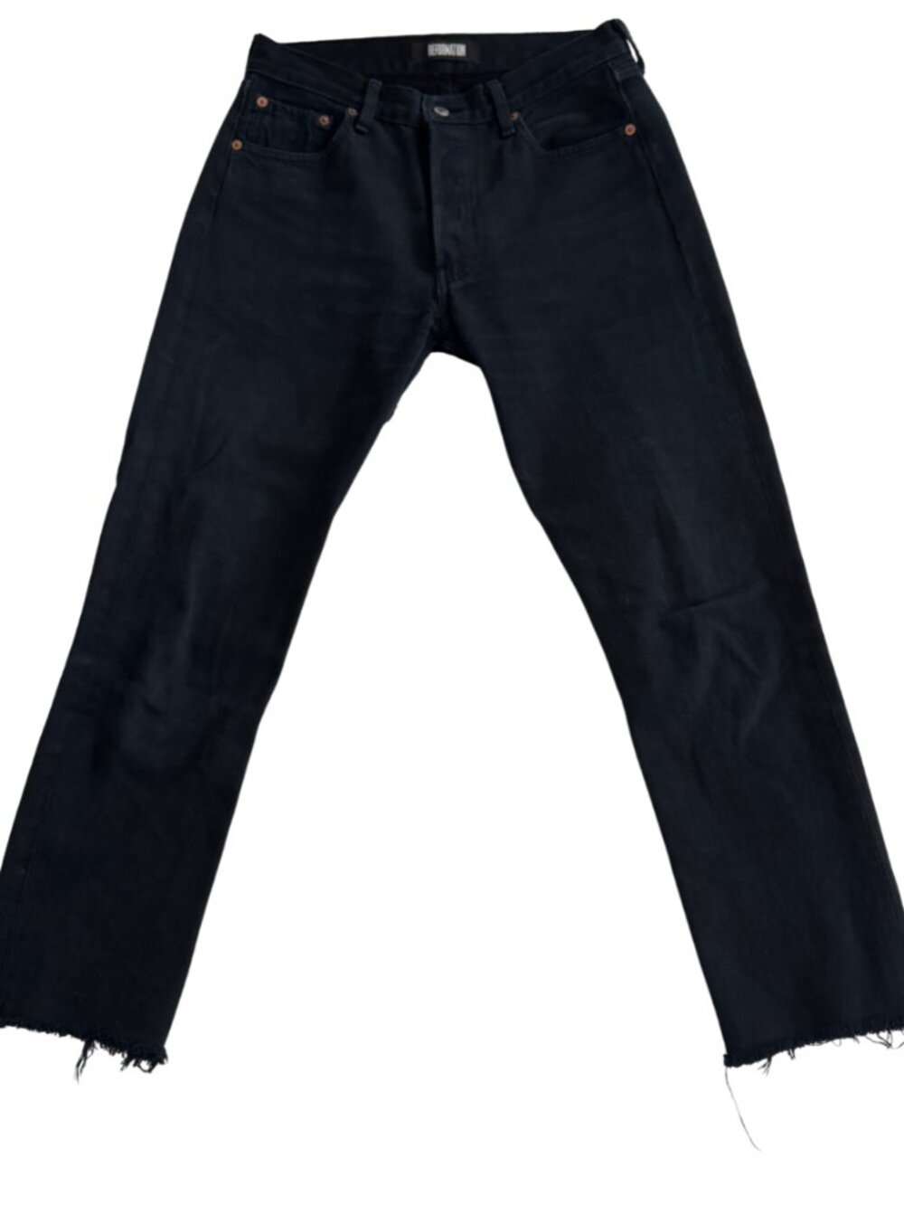 Reformation Dark Blue distressed indigo Denim Jeans Sz